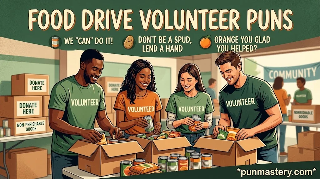 Food Drive Volunteer Puns