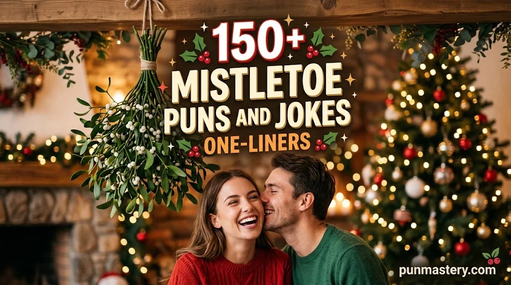 Mistletoe Puns and Jokes One-Liners